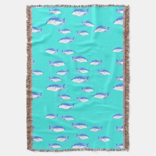 Blauer Fisch auf Türkis Decke (Vorderseite Vertikal)