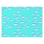 Blauer Fisch auf Türkis Tischdecke (Vorderseite (Horizontal))