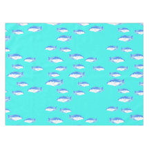 Blauer Fisch auf Türkis