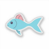 Blauer Fisch Aufkleber (Vorderseite)