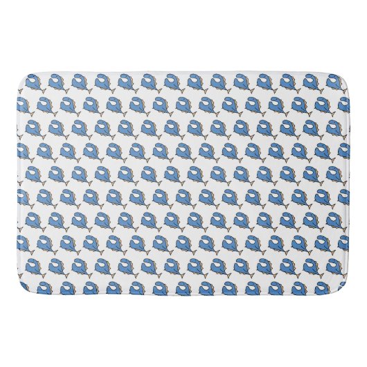 Blauer Fisch Badematte (Vorderseite)