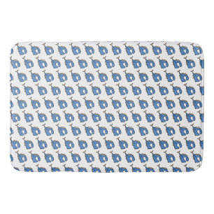 Blauer Fisch Badematte