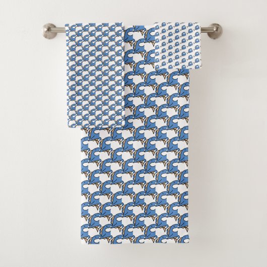 Blauer Fisch Badhandtuch Set (Insitu)