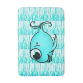 Blauer Fisch Bath Mat Badematte (Vorderseite Vertikal)