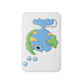 Blauer Fisch Bath Mat Badematte (Vorderseite Vertikal)