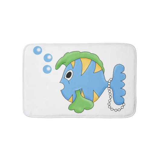 Blauer Fisch Bath Mat Badematte (Vorderseite)