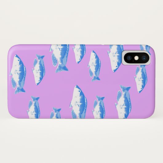 Blauer Fisch Case-Mate iPhone Hülle (Rückseite (Horizontal))