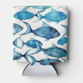 Blauer Fisch | Drink am Ozean Dosenkühler (Vorderseite)