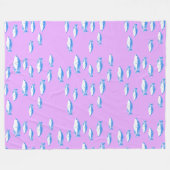 Blauer Fisch Fleecedecke (Vorderseite (Horizontal))