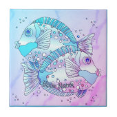 Blauer Fisch Fliese (Vorderseite)