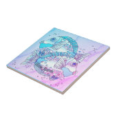 Blauer Fisch Fliese (Seite)