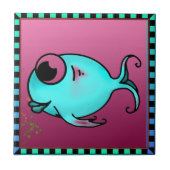 Blauer Fisch Fliese (Vorderseite)