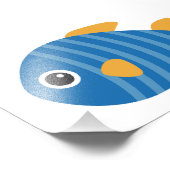 Blauer Fisch Fotodruck (Ecke)