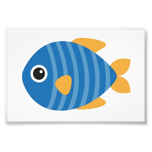 Blauer Fisch Fotodruck (Vorne)
