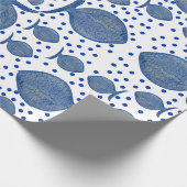 Blauer Fisch Geschenkpapier (Ecke)