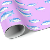 Blauer Fisch Geschenkpapier (Rolleneckpunkt)