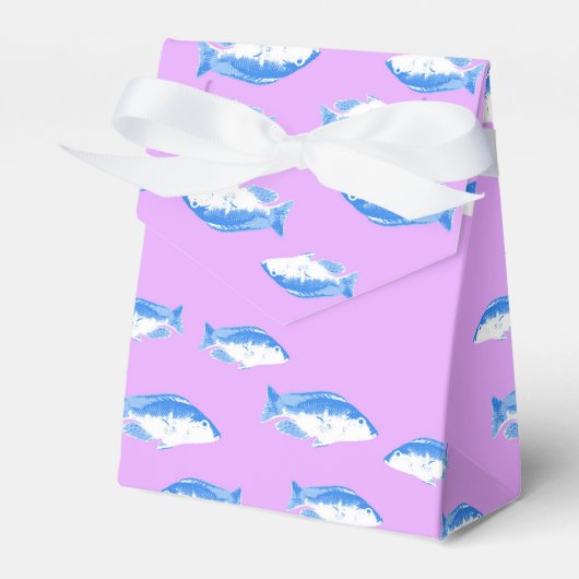 Blauer Fisch Geschenkschachtel (Vorderseite)