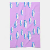 Blauer Fisch Geschirrtuch (Vertikal)