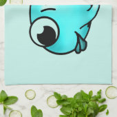 Blauer Fisch Handtuch (Gefaltet)