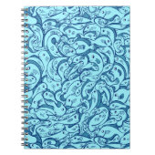 Blauer Fisch im Sea Spiral-Notebook Notizblock (Vorderseite)