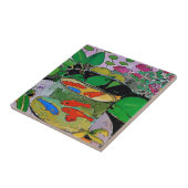 Blauer Fisch in Bowl Fliese (Seite)