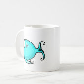 Blauer Fisch Kaffeetasse (Vorderseite Links)