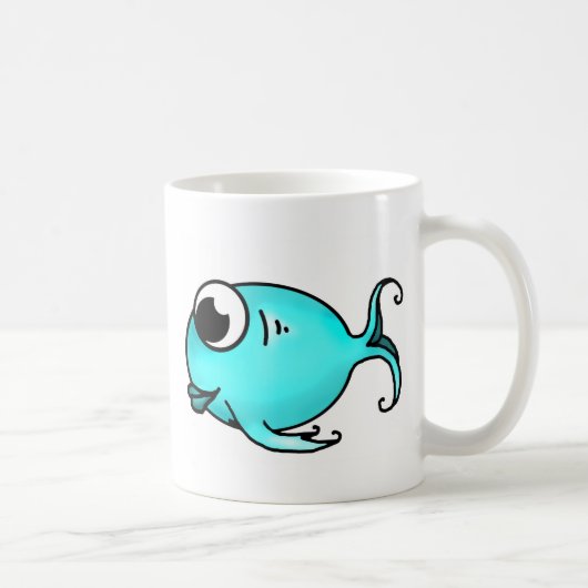 Blauer Fisch Kaffeetasse (Rechts)