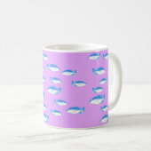 Blauer Fisch Kaffeetasse (VorderseiteRechts)