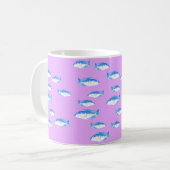 Blauer Fisch Kaffeetasse (Vorderseite Links)