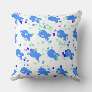 Blauer Fisch  Kissen