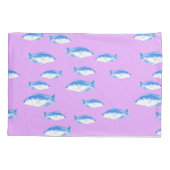 Blauer Fisch Kissenbezug (Rückseite)