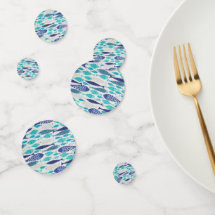 Blauer Fisch Konfetti