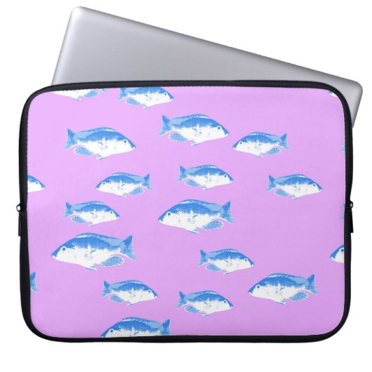 Blauer Fisch Laptopschutzhülle (Vorderseite)