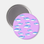 Blauer Fisch Magnet (Vorderseite/Rückseite)
