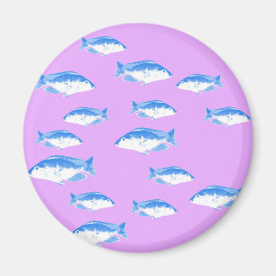 Blauer Fisch Magnet