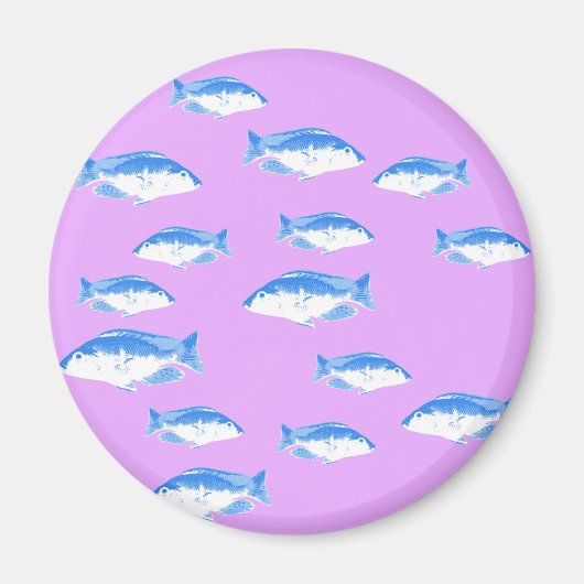 Blauer Fisch Magnet (Vorne)