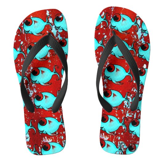 Blauer Fisch Männerflip Badesandalen (Fußbett)
