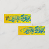 Blauer Fisch Mini Visitenkarte (Vorne/Hinten)