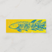 Blauer Fisch Mini Visitenkarte (Rückseite)