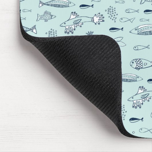 Blauer Fisch Mousepad (Ecke)