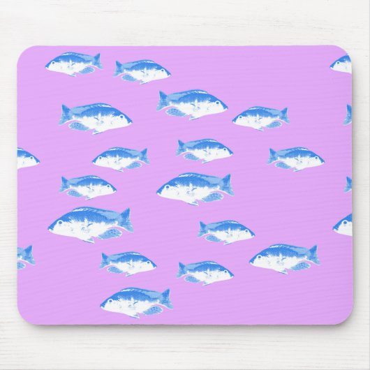 Blauer Fisch Mousepad (Vorne)