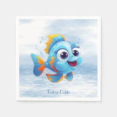 Blauer Fisch Napkins Serviette (Vorderseite)