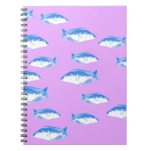Blauer Fisch Notizblock