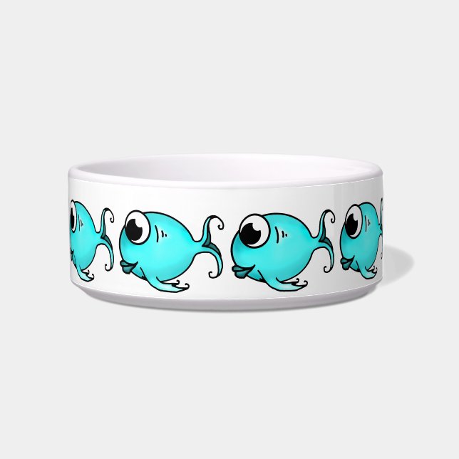 Blauer Fisch Pet Bowl Napf (Rechts)