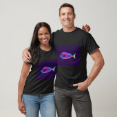 Blauer Fisch Pop Art 001 T-Shirt (Unisex)