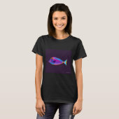 Blauer Fisch Pop Art 002 T-Shirt (Vorne ganz)