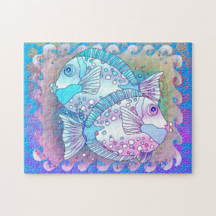 Blauer Fisch Puzzle