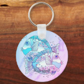 Blauer Fisch Schlüsselanhänger (Vorderseite)