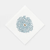 Blauer Fisch-Schulmuster mit Orangenfisch Serviette (Ecke)