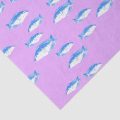 Blauer Fisch Seidenpapier (Ausschnitt)
